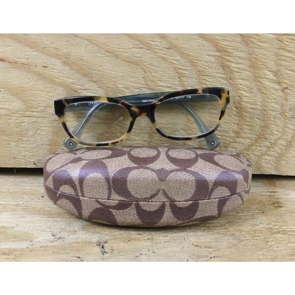 Coach Eyeglass Womens Dark Vintage Tortoise Eyeglasses with Case Hadley 5093 - Picture 4 of 10